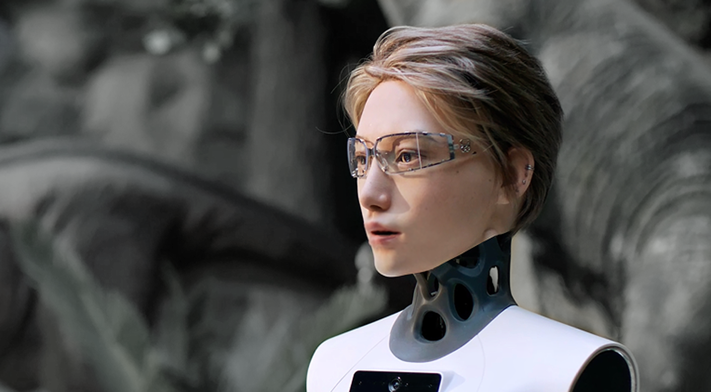 Official product portrait of the Xiaonuo bionic humanoid robot